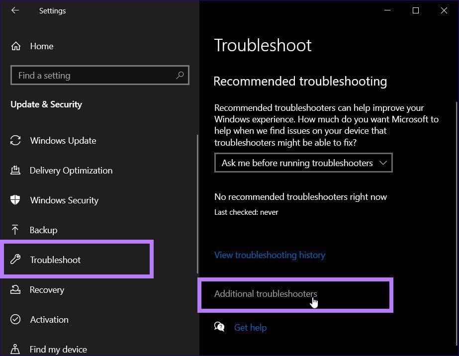 Troubleshooter