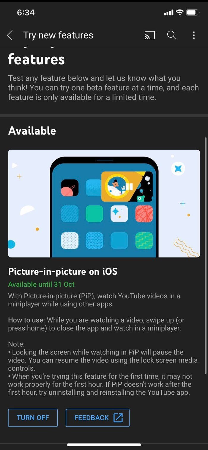 Try new features in youtube