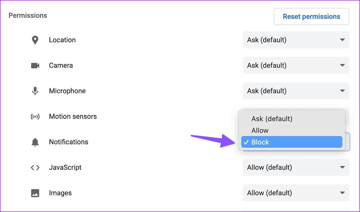 block notification permission