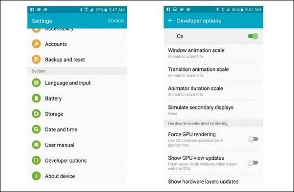 Turn Off Animations