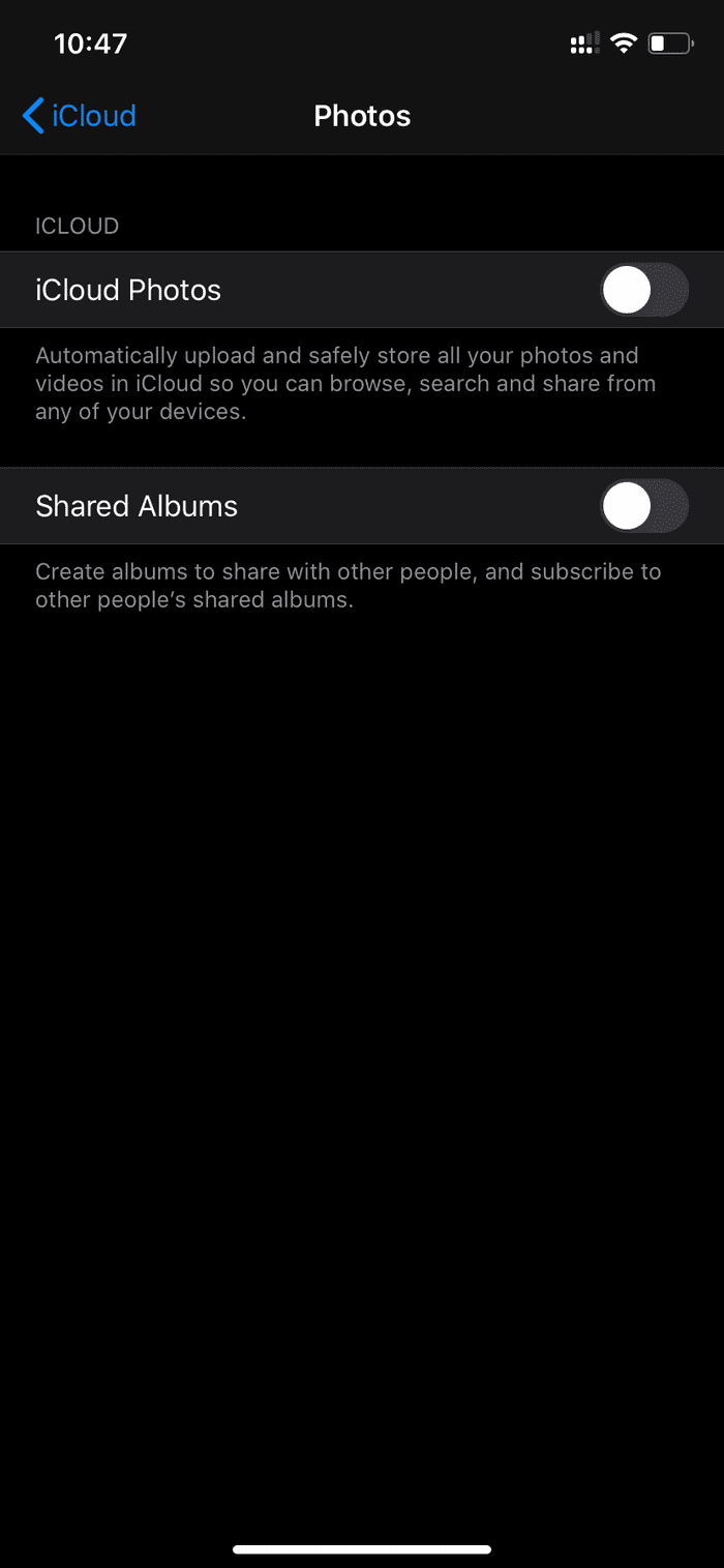 Turn Off Icloud