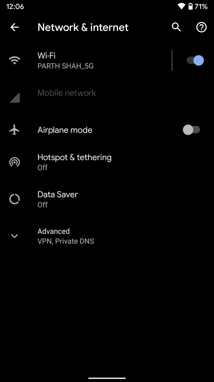 Turn off vpn
