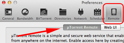 U Torrent Menus