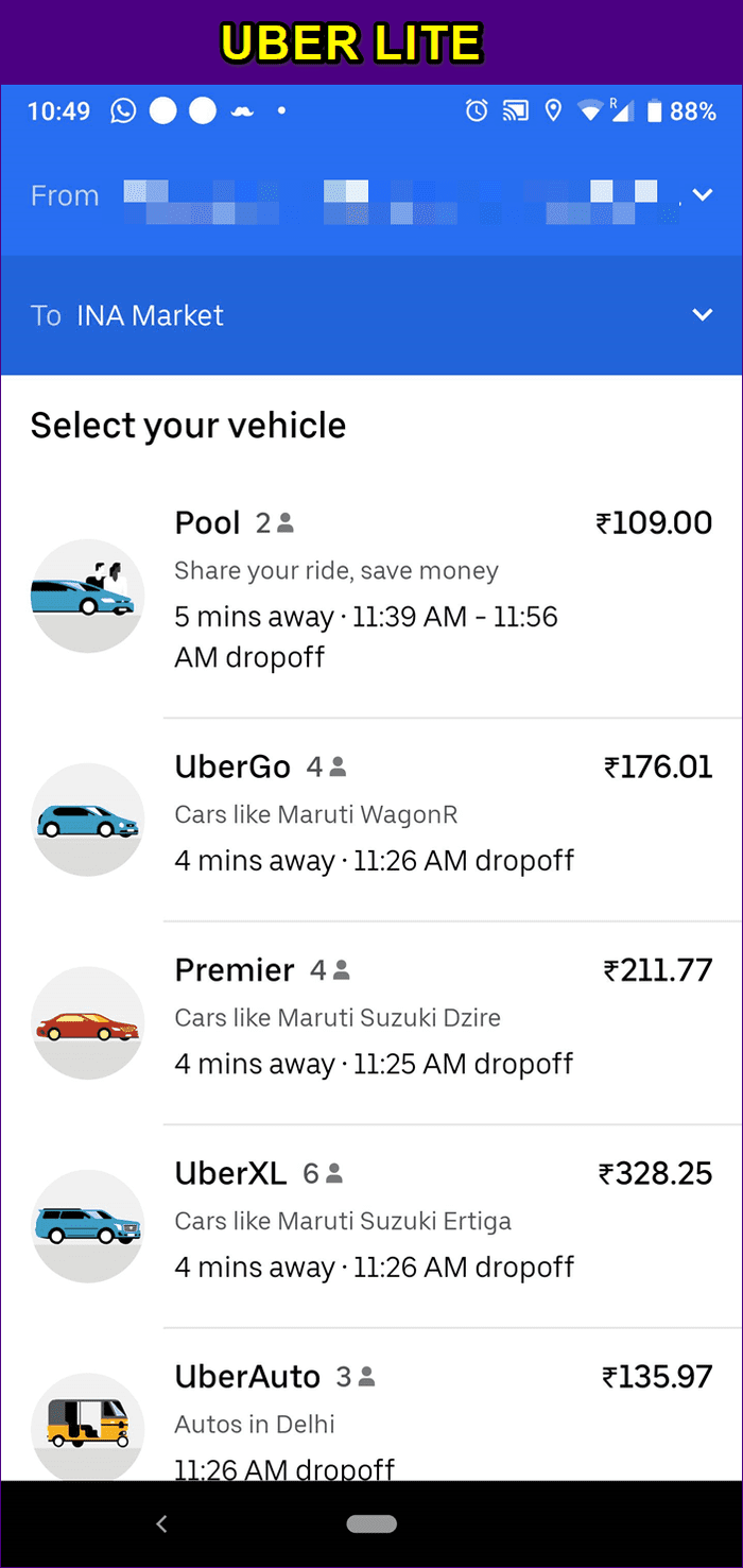 Uber Vs Uber Lite Differences 5