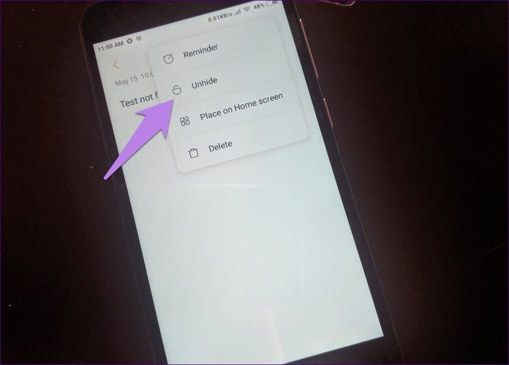 Unhide Notes In Xiaomi Redmi 10