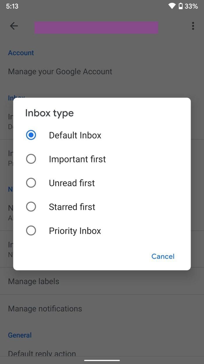 Unread first