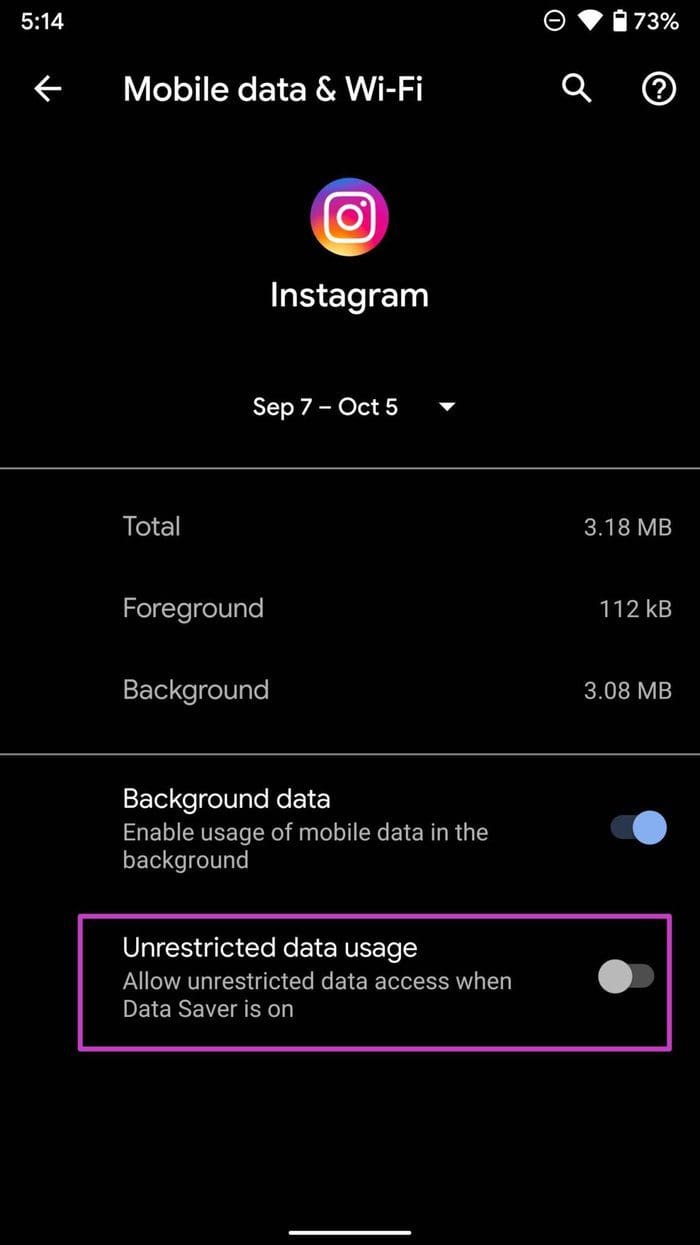 Unrestriced data usage