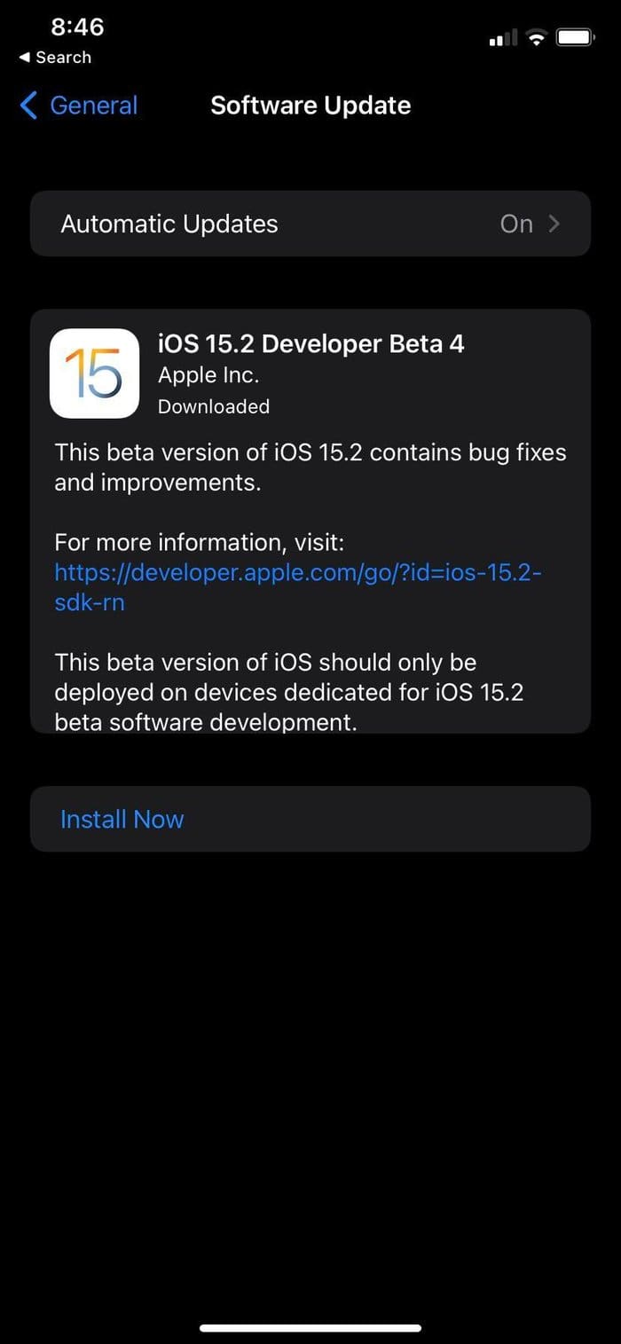 Update i OS