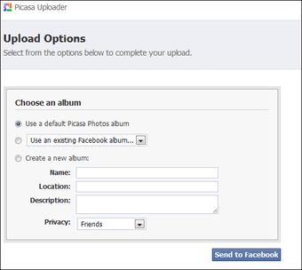 Uploadoptionpicasafacebook