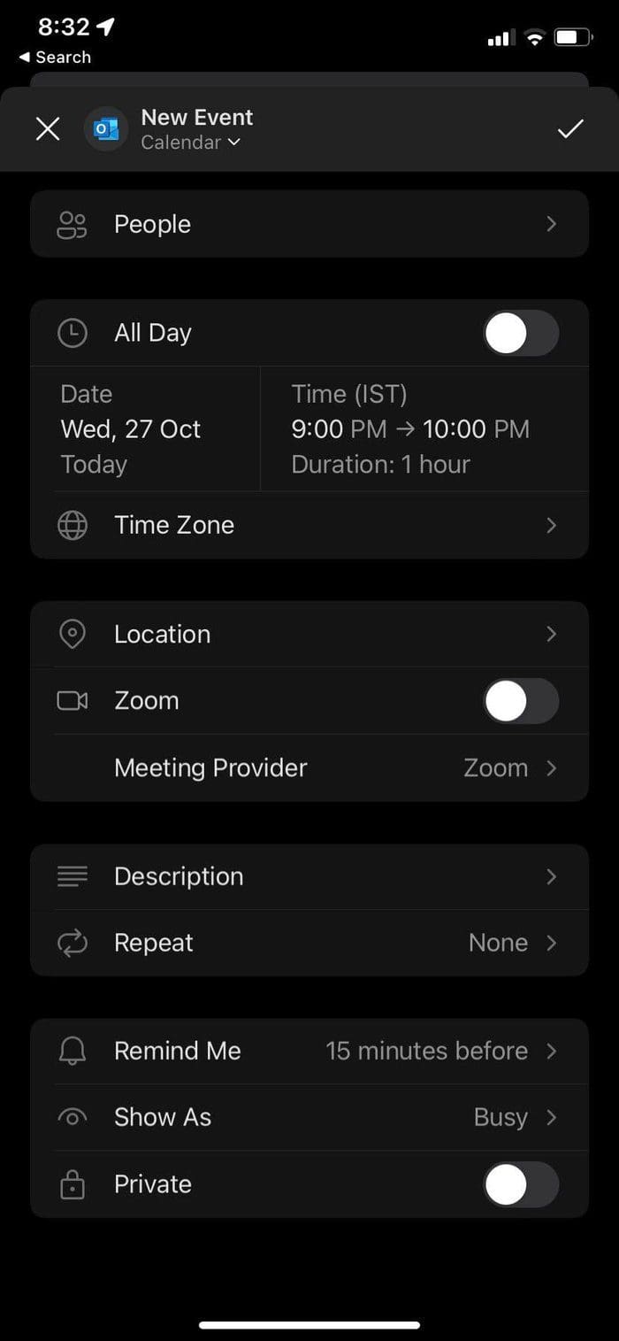 Use zoom with outlook