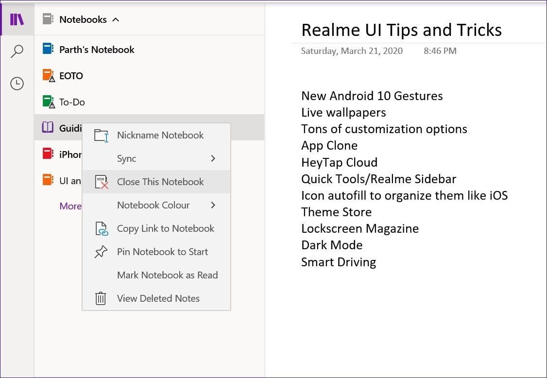 Uwp close notebook