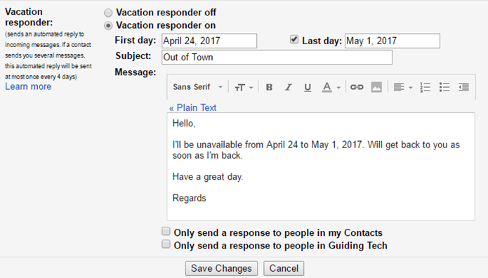Vacation Responder1