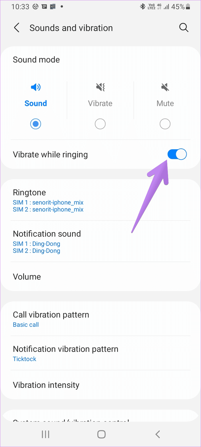 Vibration not working samsung phone 5