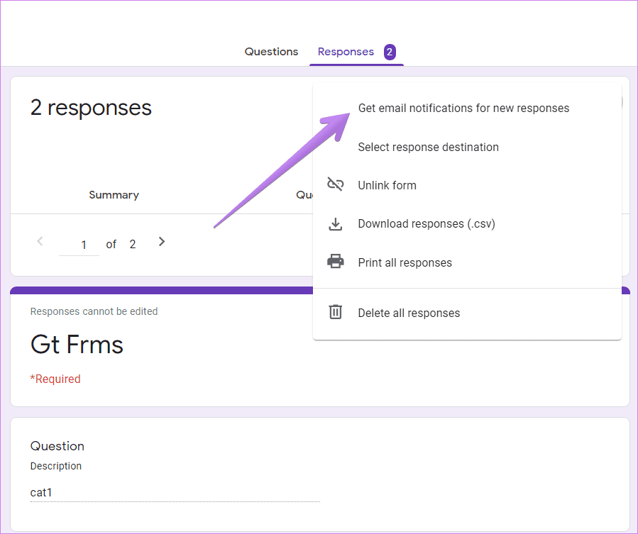View answers on google forms 11
