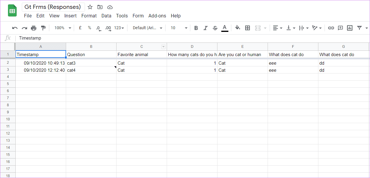 View answers on google forms 7