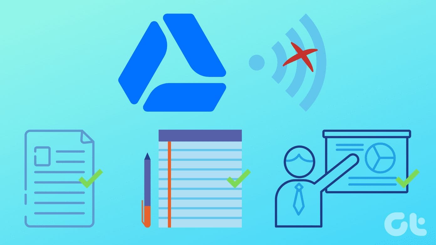 What does make available offline mean drive docs sheets slide