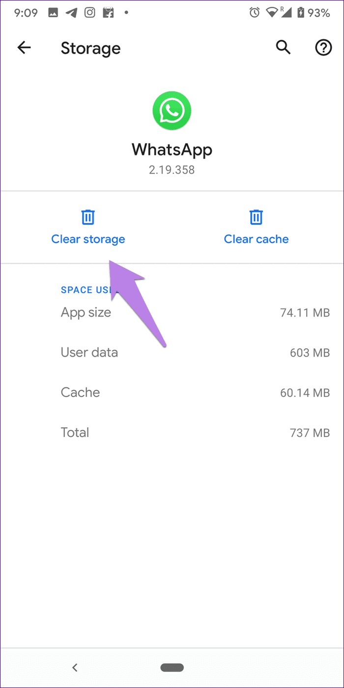 What happens when you clear data of android app 12
