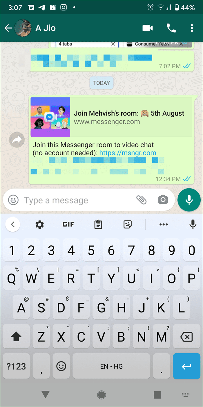 What is messenger room in whatsapp 17