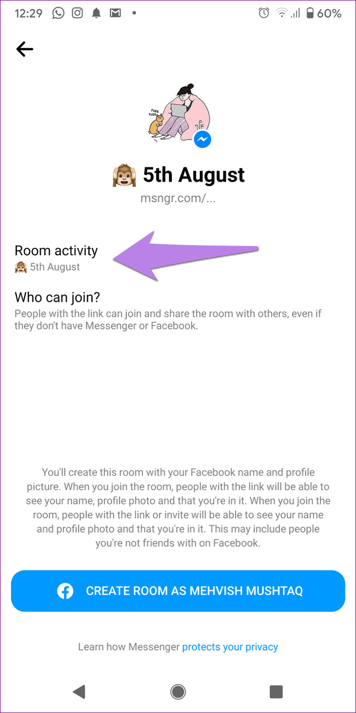 What is messenger room in whatsapp 4