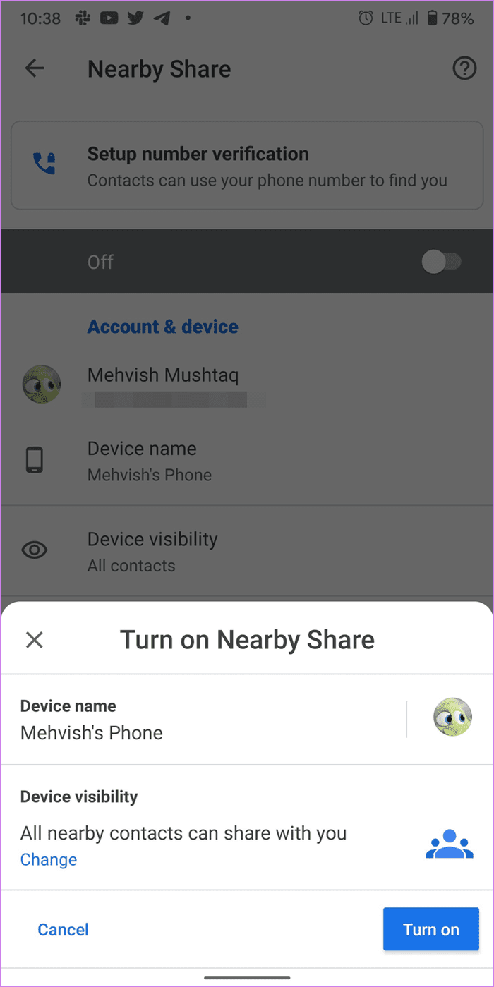 What is nearby sharing on android 9