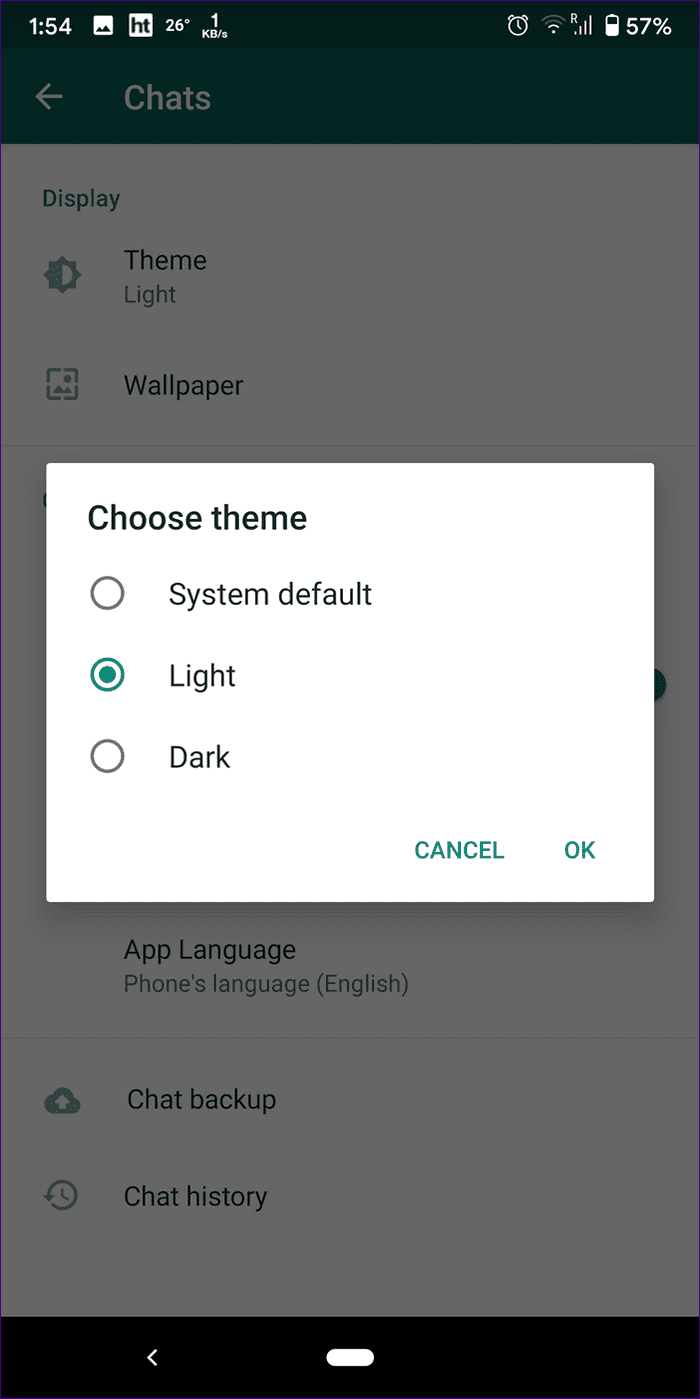 Whatsapp dark mode not working 8