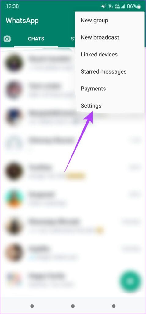 whatsapp settings