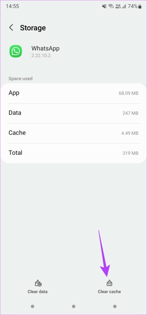 Clear cache
