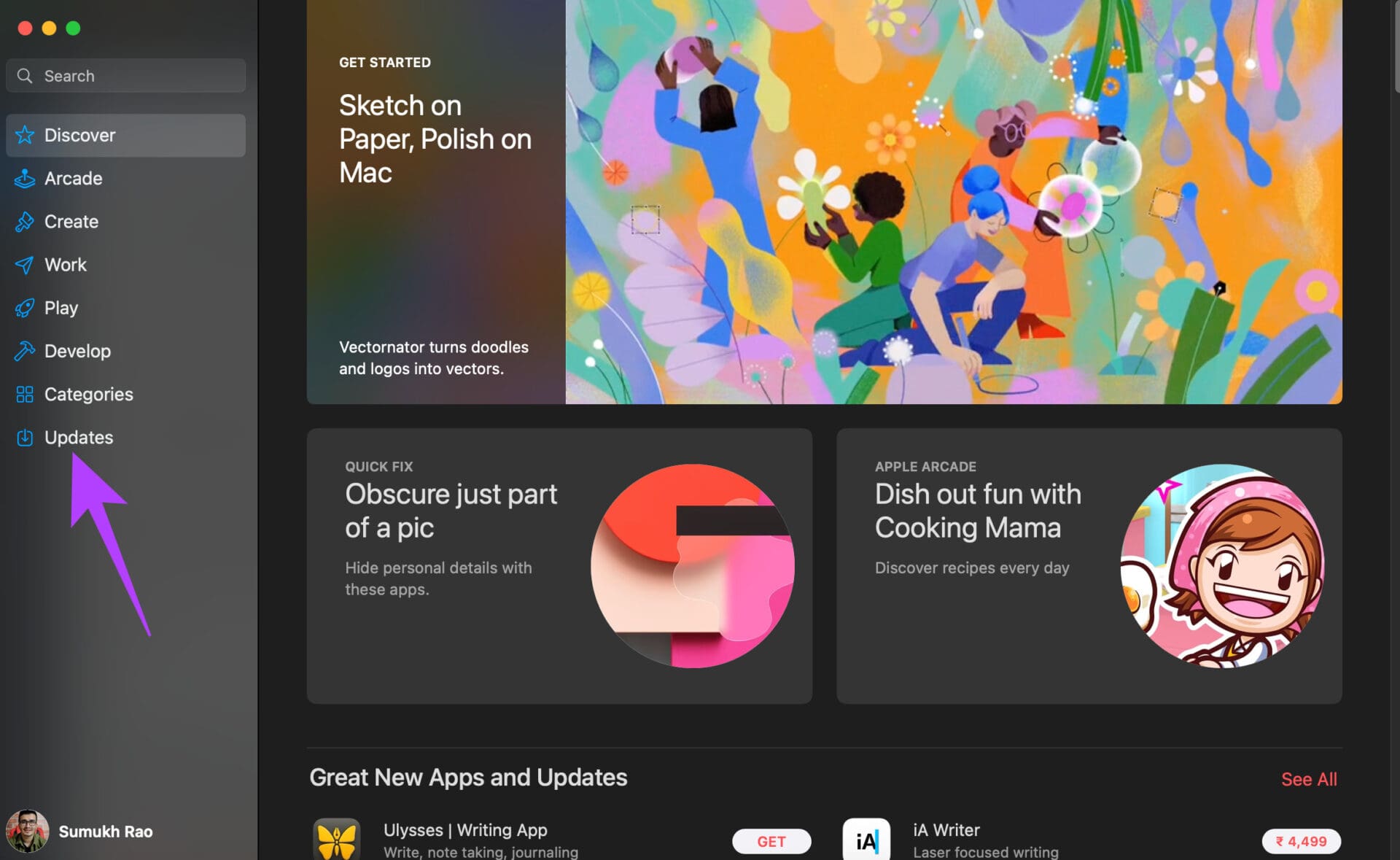 updates on app store