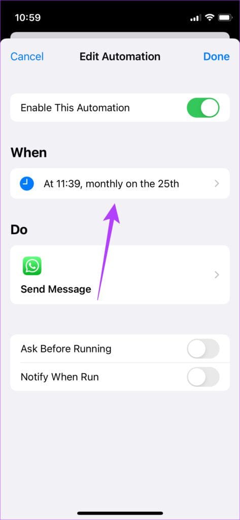 When automations should run