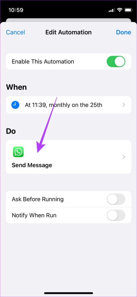 enter message