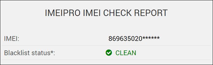 White Listed Imei