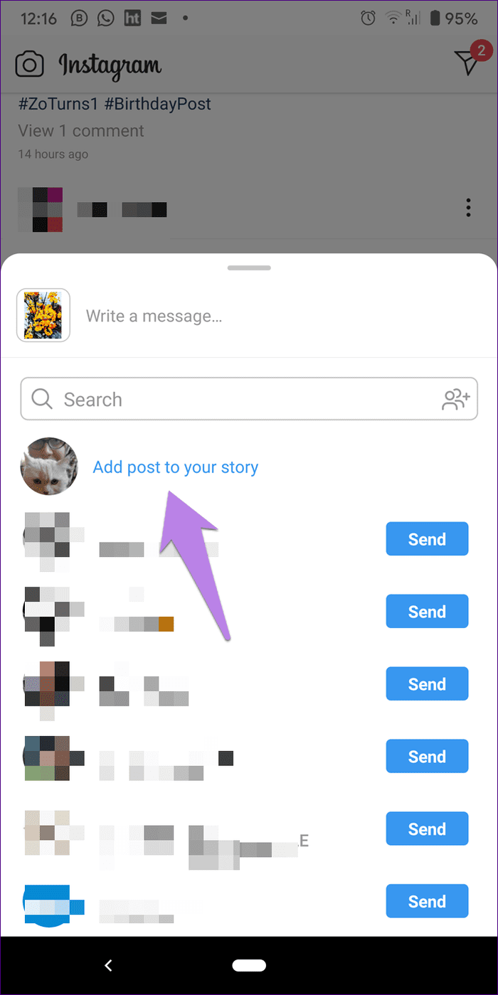Why cant share instagram posts to stories 11