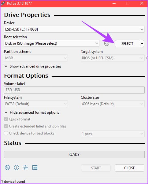 Select image