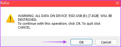 OK button