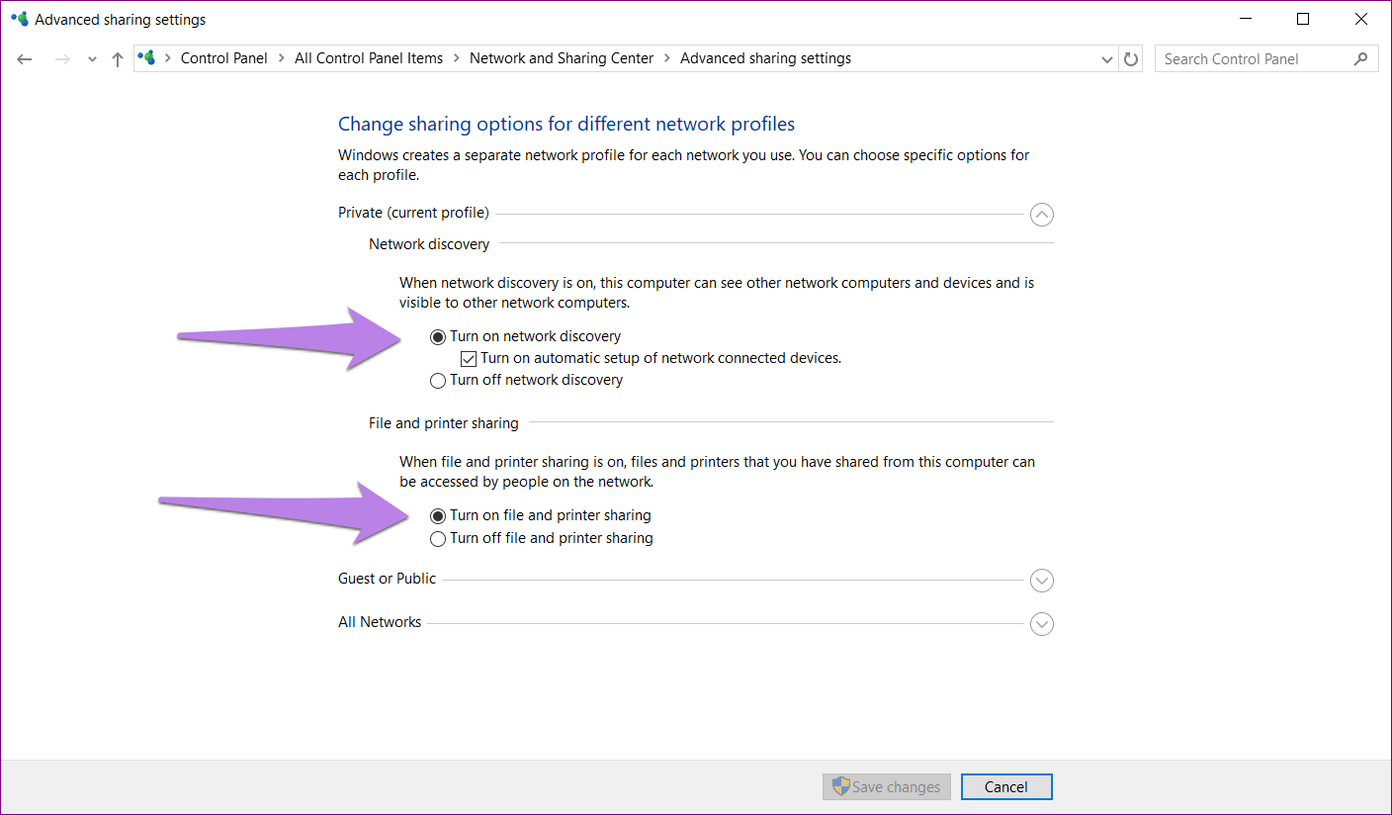 Windows 10 File Sharing Not Working 3