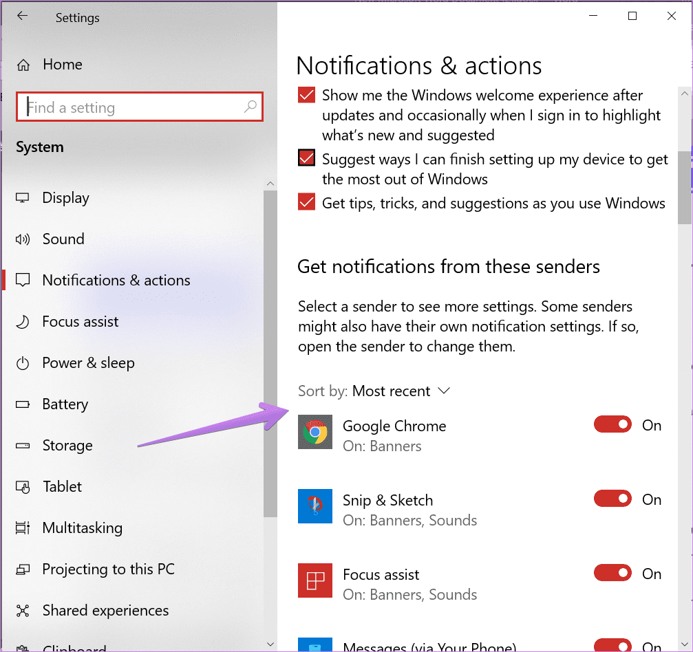Windows 10 notification banner not showing 2