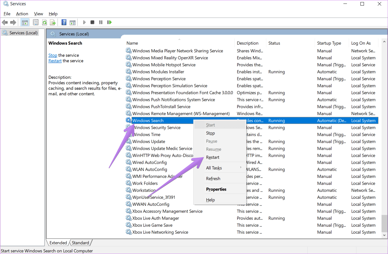 Windows 10 search not working 10