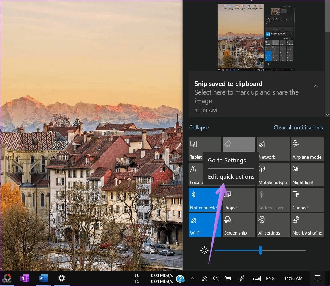 Windows 10 what is action center 14