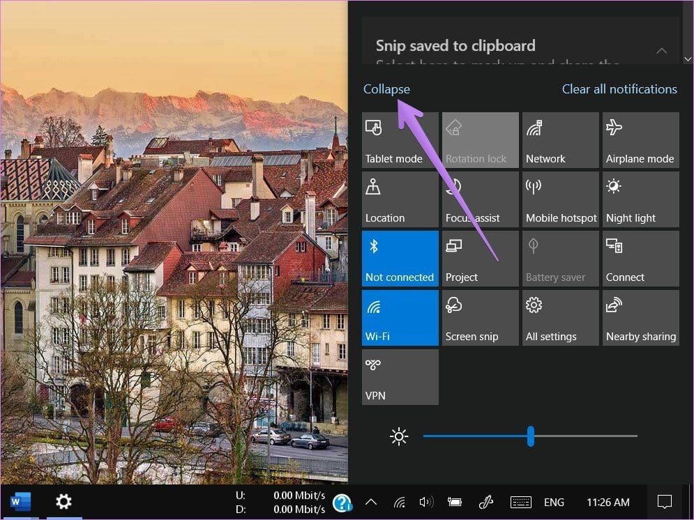 Windows 10 what is action center 18