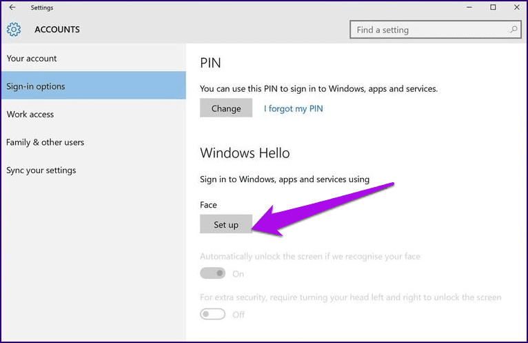 Windows Hello Why Use Setup
