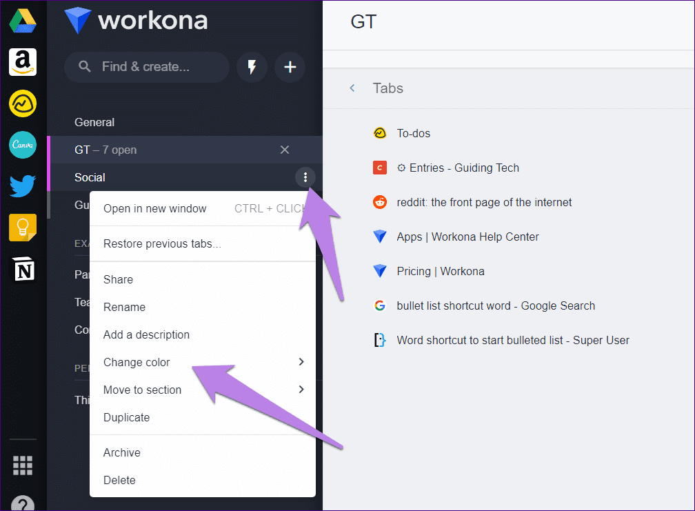 Workona extension tips tricks how to use 10