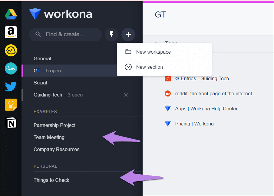 Workona extension tips tricks how to use 8