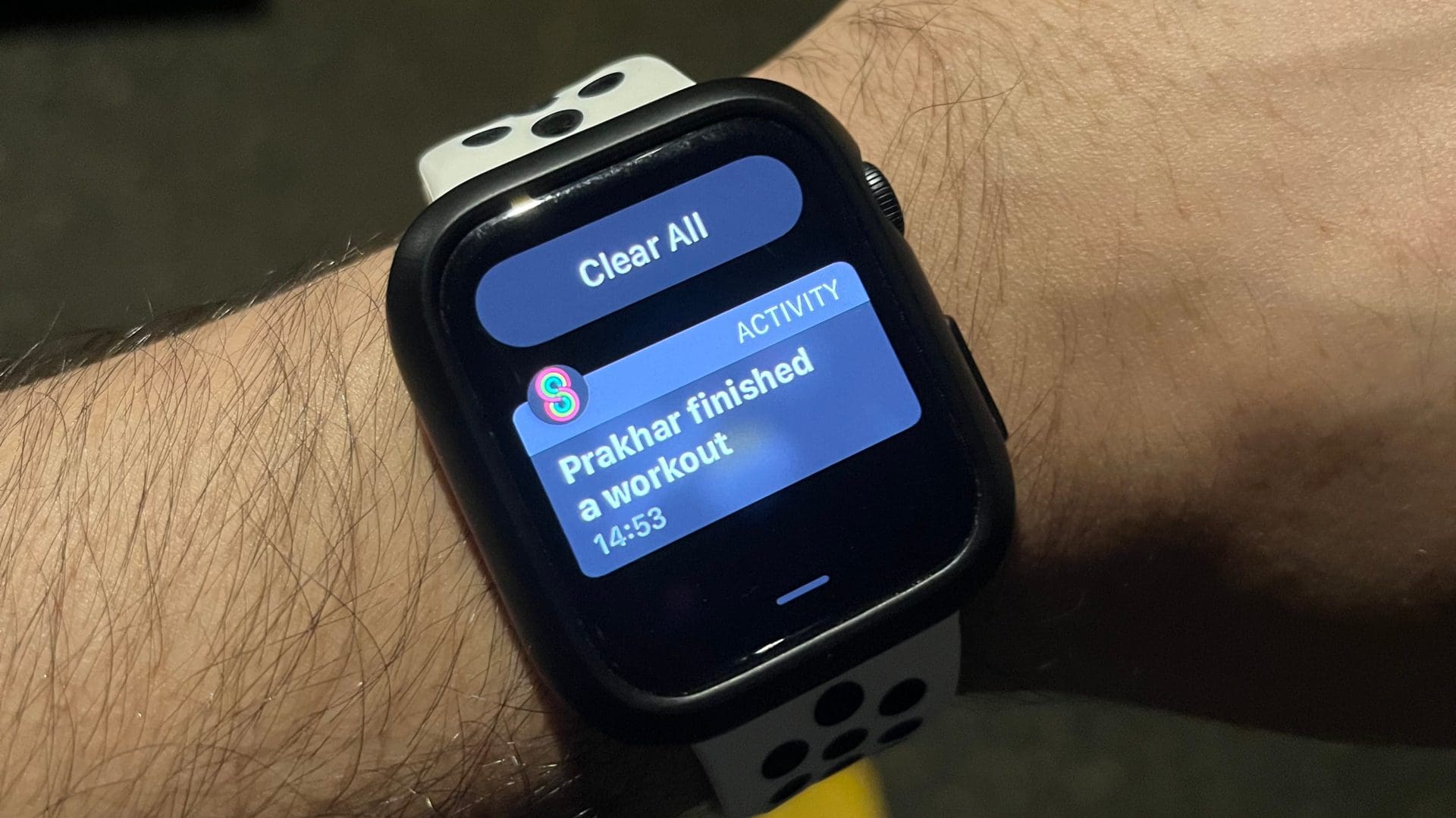 workout notification