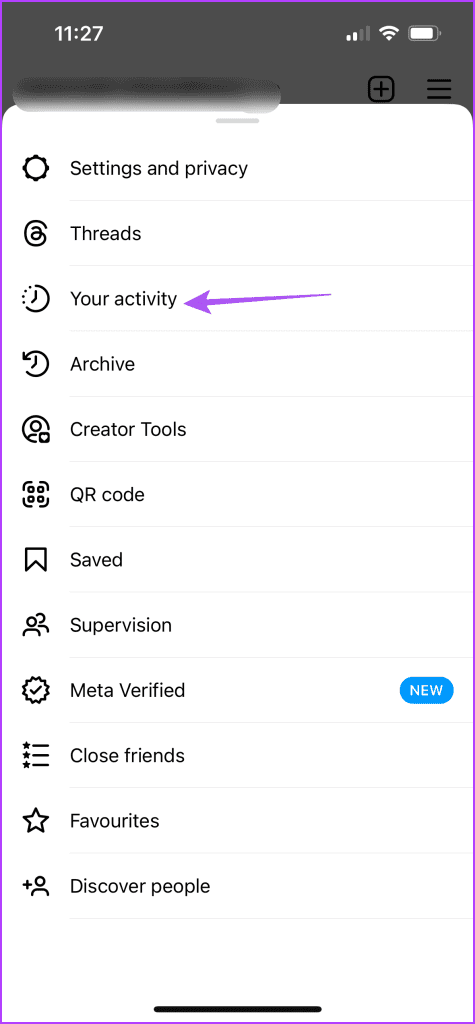 your activity instagram
