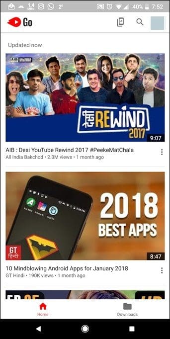 Youtube Go Vs Youtube App Difference 1