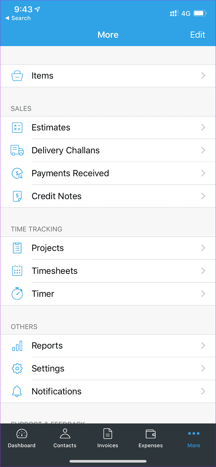 Zoho Invoice 2