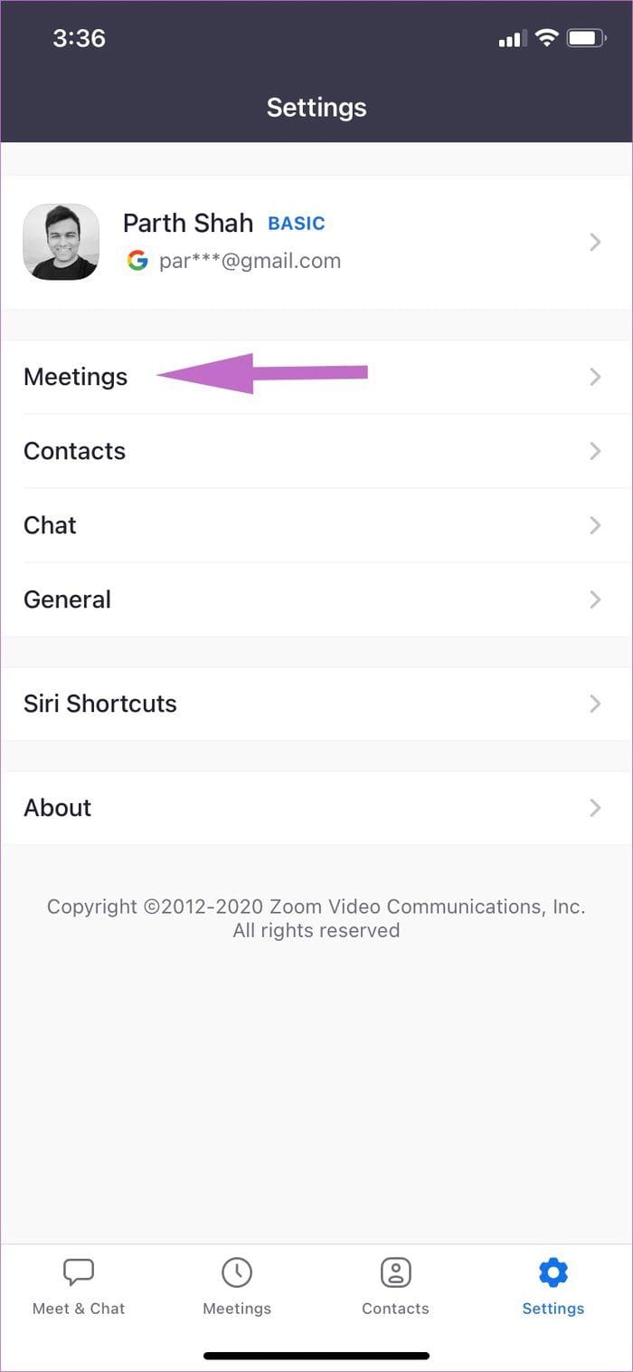 Zoom meetings