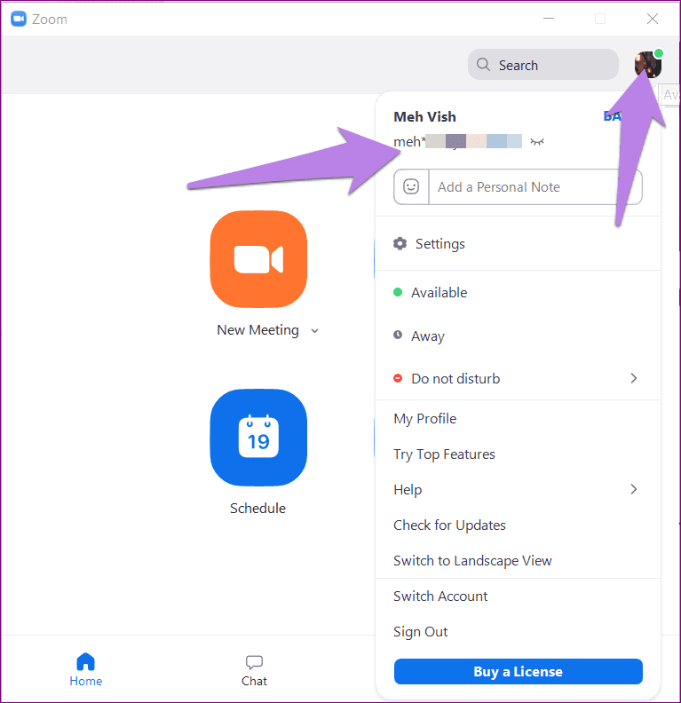 Zoom profile picture not showing 4a